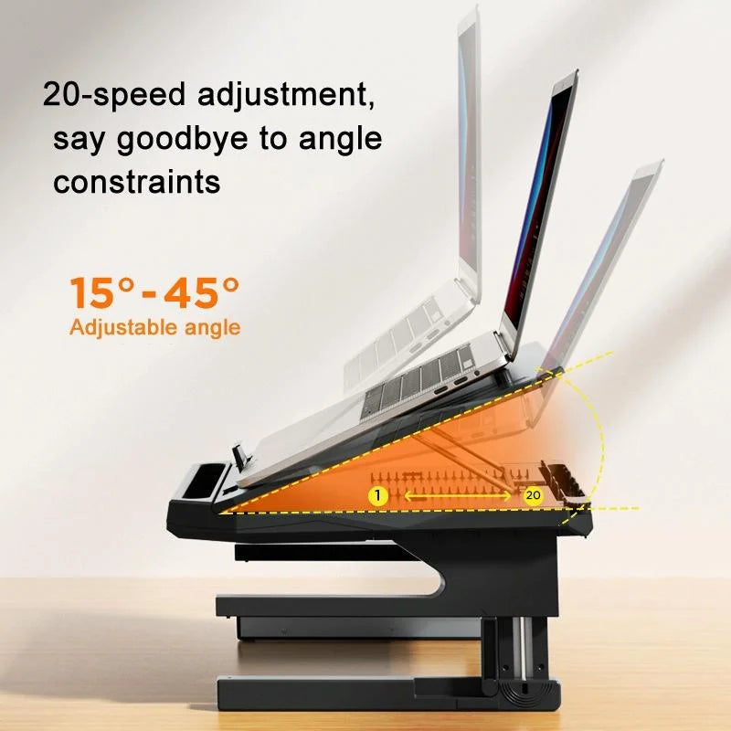 Foldable Aluminum Laptop Stand - Double Layer Heightening