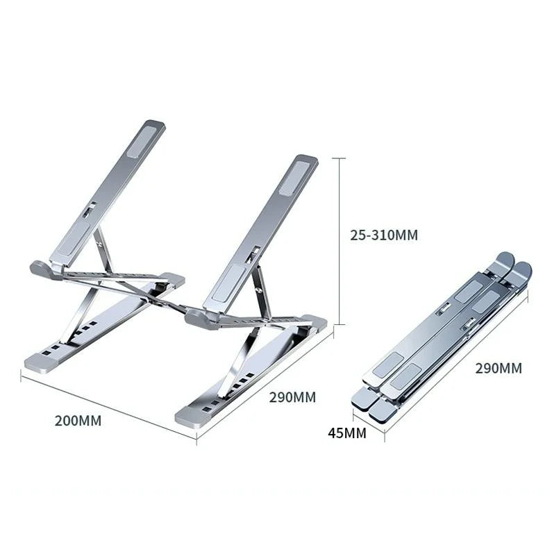Foldable Aluminum Laptop Stand With Heat Dissipation-1964932330137194498