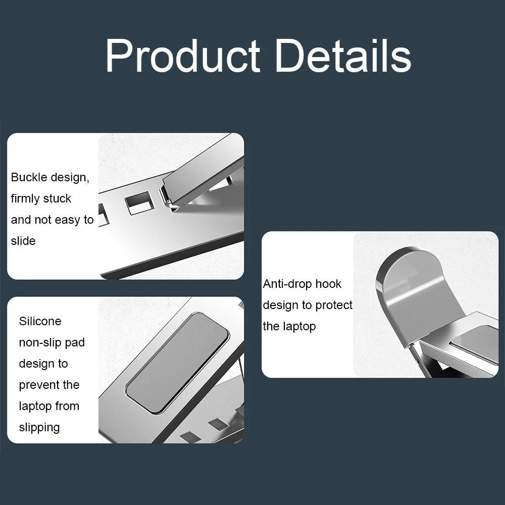 Foldable Aluminum Laptop Stand with Heat Dissipation