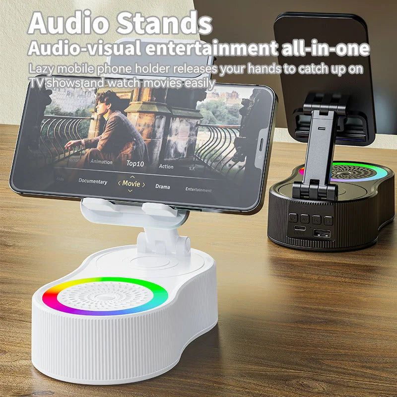 Foldable Bluetooth Speaker with 360 Rotating Phone/Tablet