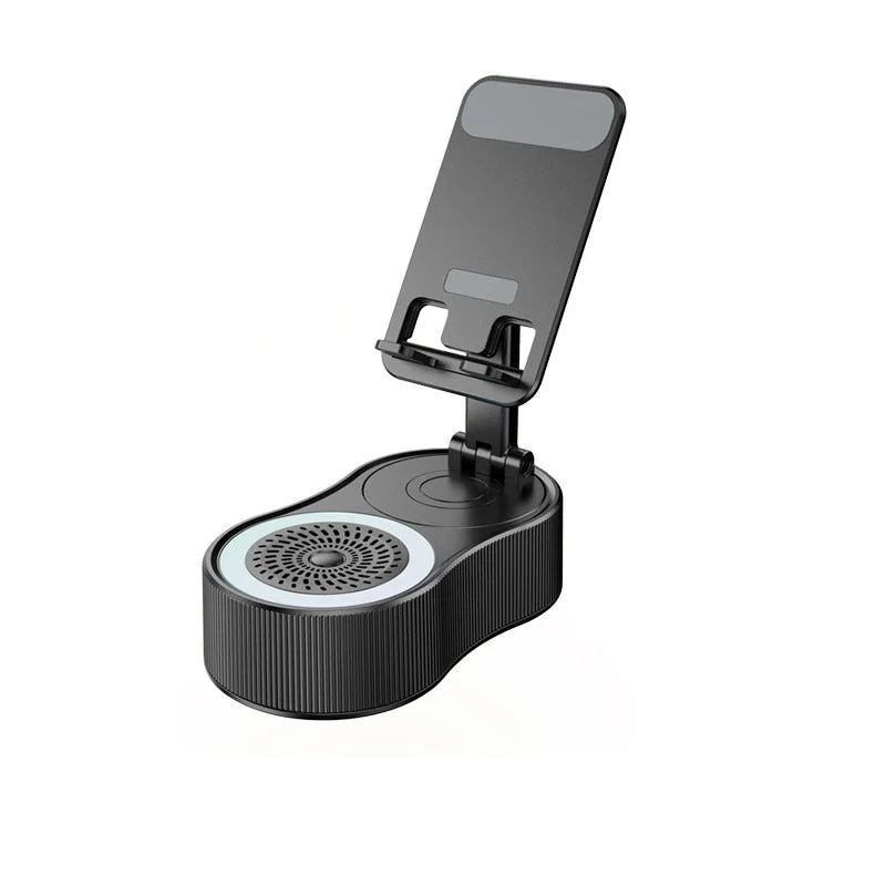 Foldable Bluetooth Speaker with 360 Rotating Phone/Tablet