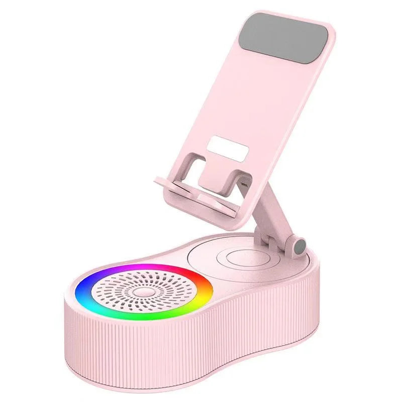 Foldable Bluetooth Speaker with 360 Rotating Phone/Tablet
