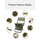 Foldable Camping Chair with Integrated 10L Insulated Cooler