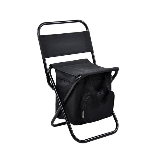 Foldable Camping Chair with Integrated 10L Insulated Cooler