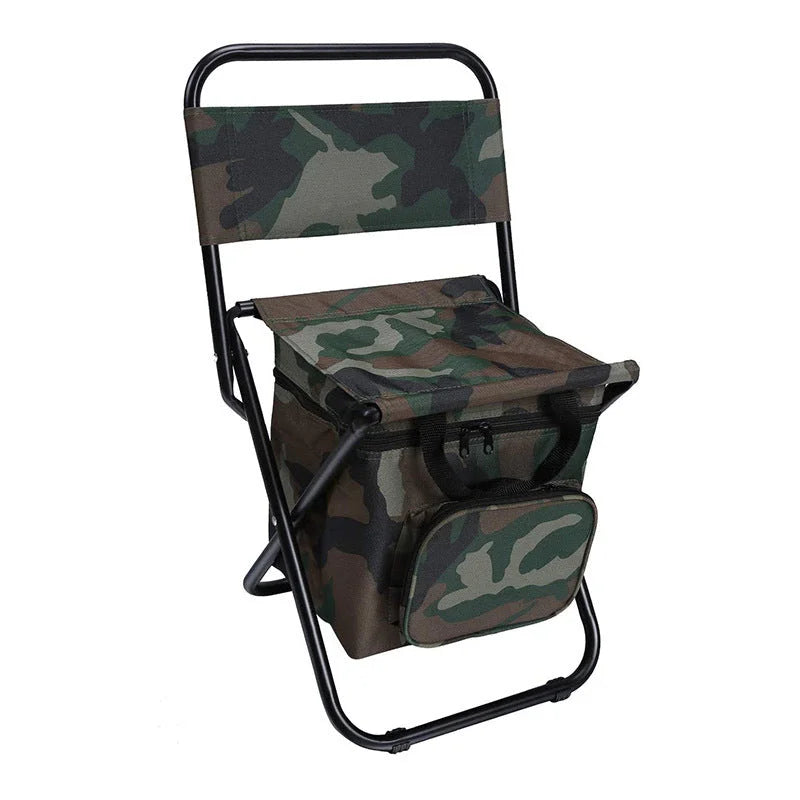 Foldable Camping Chair with Integrated 10L Insulated Cooler