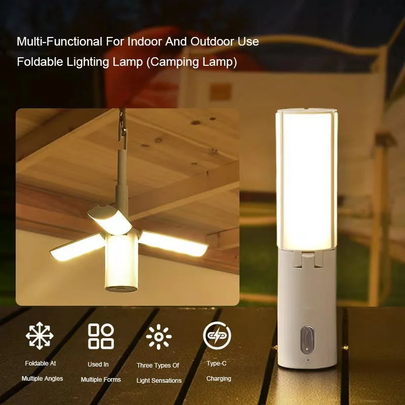 Foldable Camping Lantern - Multi-Functional Outdoor LED