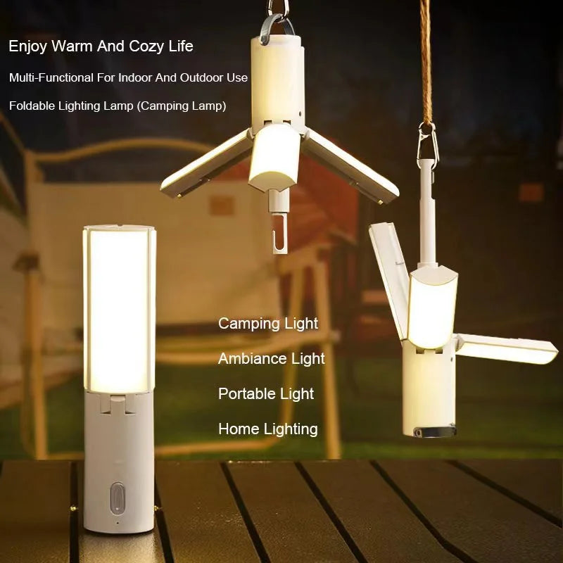 Foldable Camping Lantern - Multi-Functional Outdoor LED