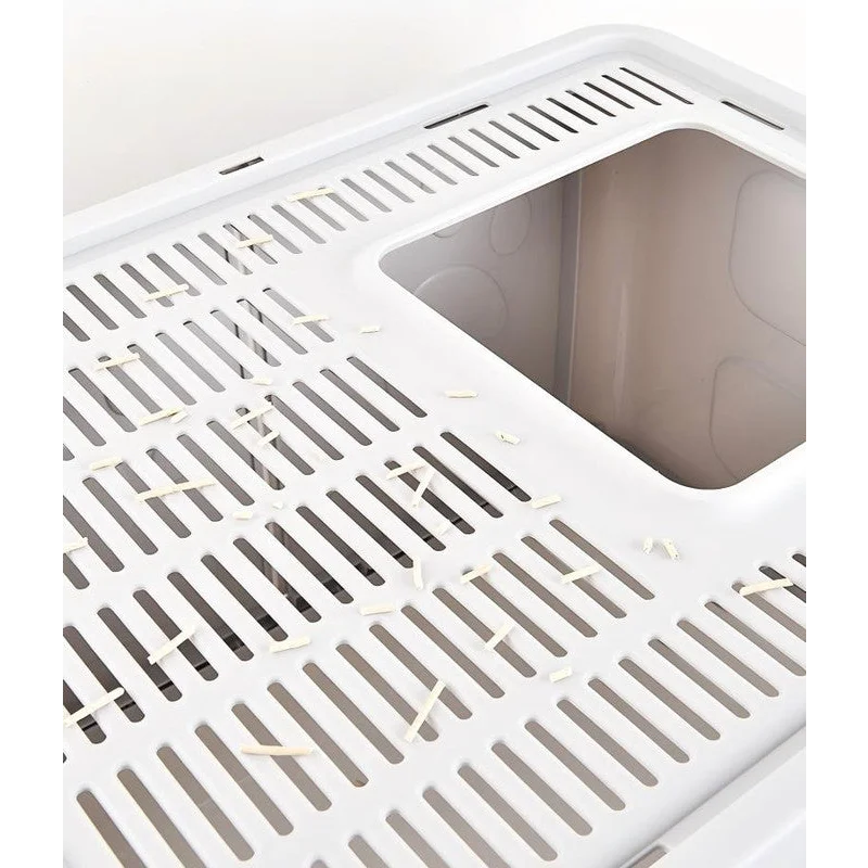 Foldable Cat Litter Box with Pull-Out Tray -Easy Cleaning