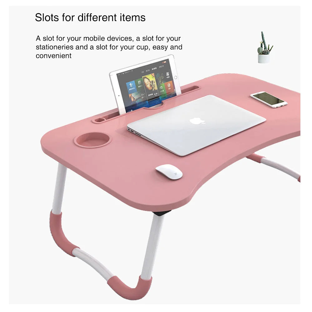 Foldable Desk Laptop Stand Table Bed Computer Study