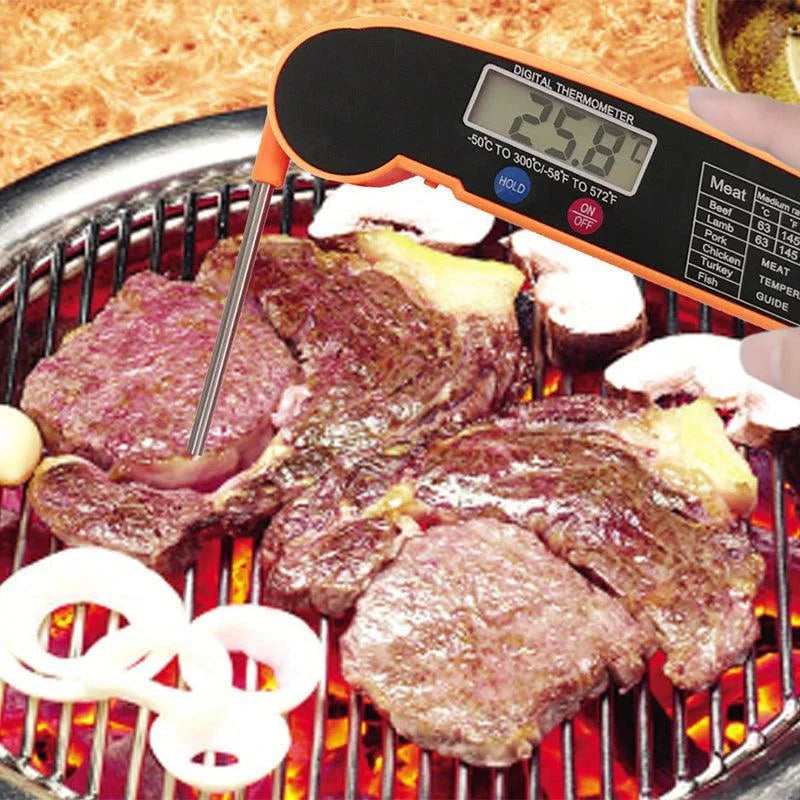 Foldable Digital Thermometer Probe Temperature Kitchen