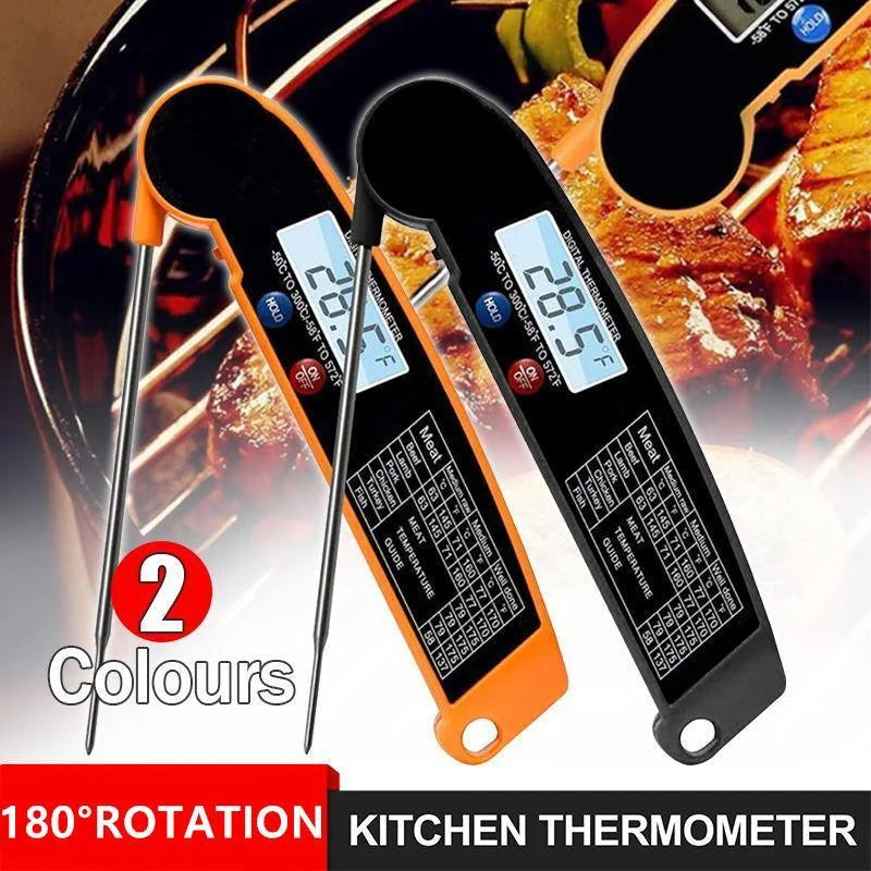 Foldable Digital Thermometer Probe Temperature Kitchen