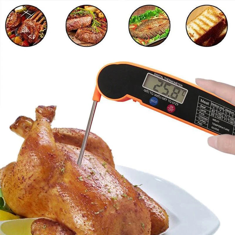 Foldable Digital Thermometer Probe Temperature Kitchen