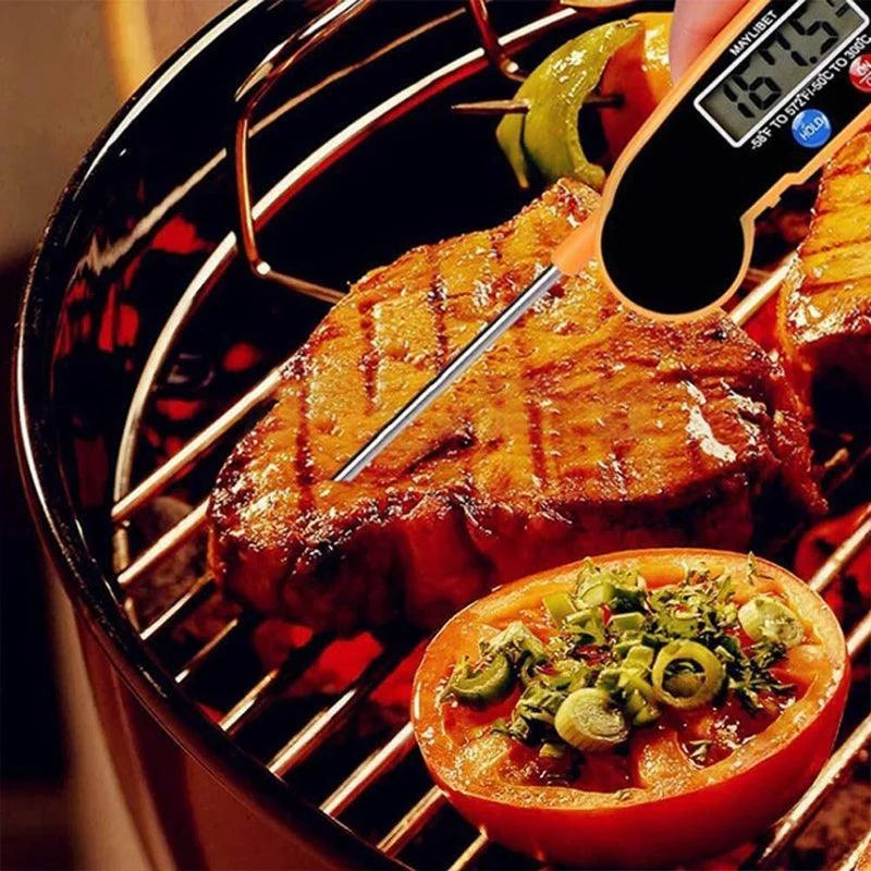 Foldable Digital Thermometer Probe Temperature Kitchen