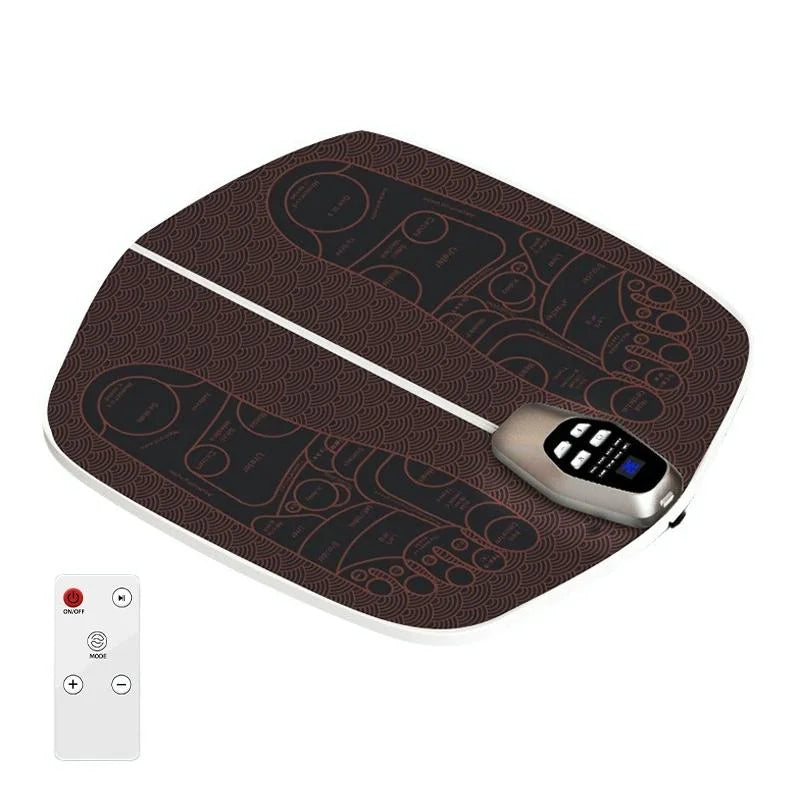Foldable Ems Foot Massager Pad With Remote Coffee - Health
