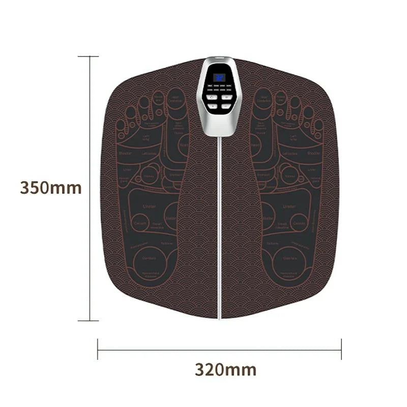 Foldable Ems Foot Massager Pad With Remote Coffee - Health