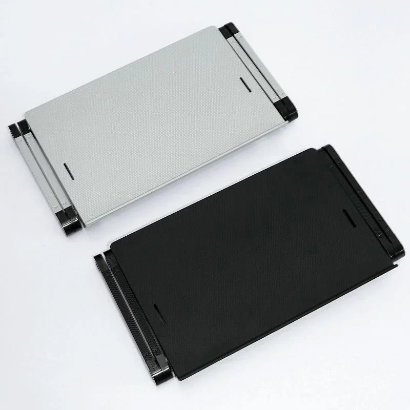 Foldable Laptop Desk with Fan & Mouse Board - Aluminum
