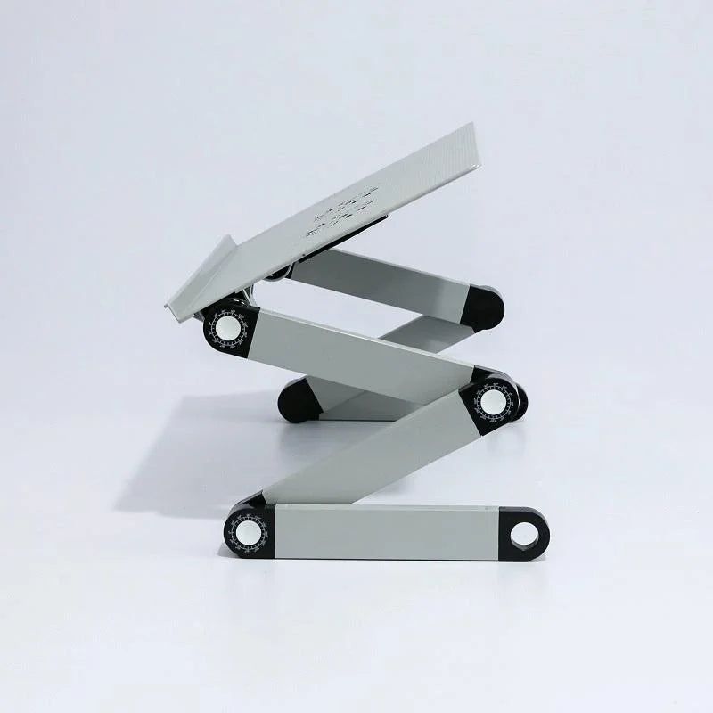 Foldable Laptop Desk with Fan & Mouse Board - Aluminum