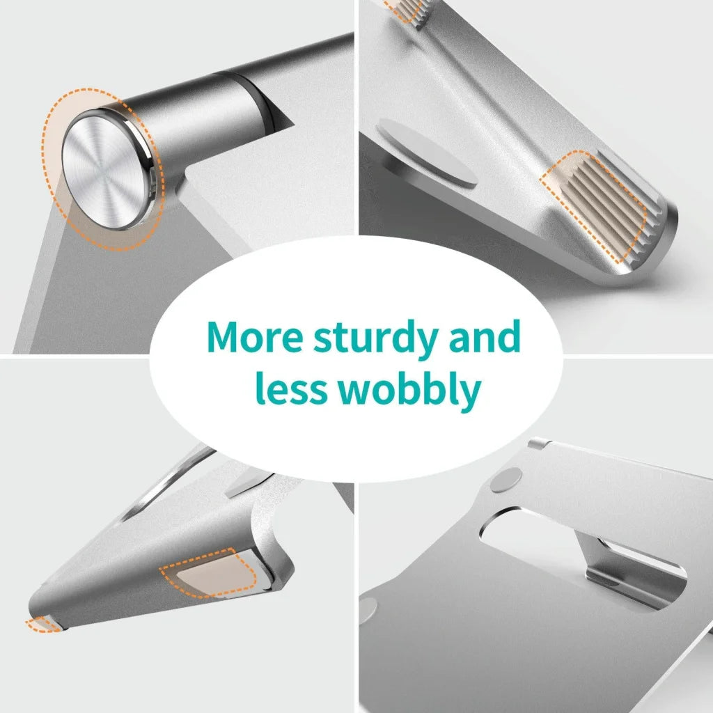 Foldable Laptop Stand - Aluminum Alloy Silver - Electronics
