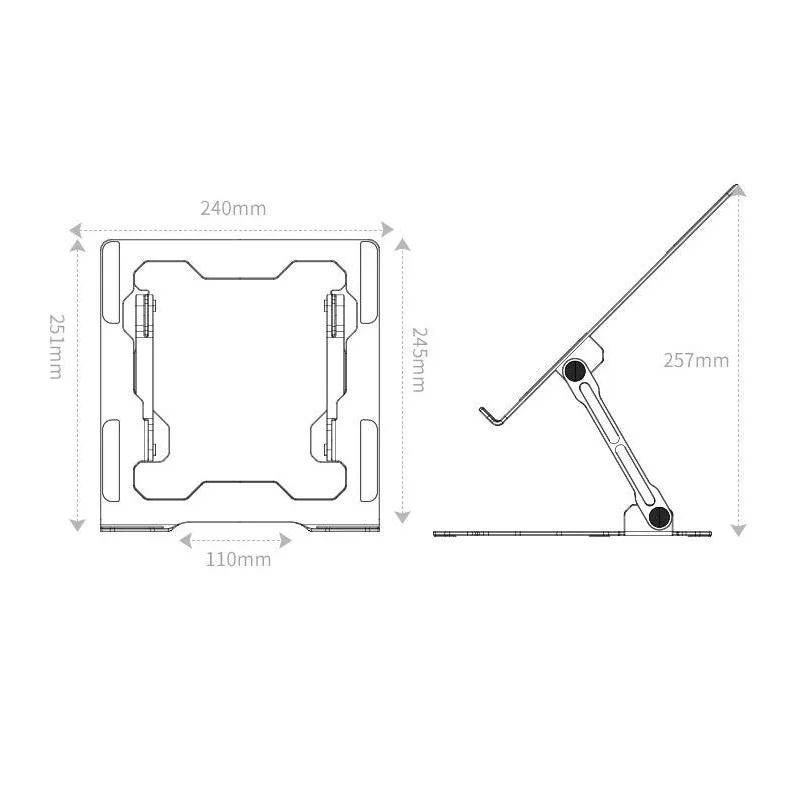 Foldable Laptop Stand - Hollow Design Heat-dissipating Flat
