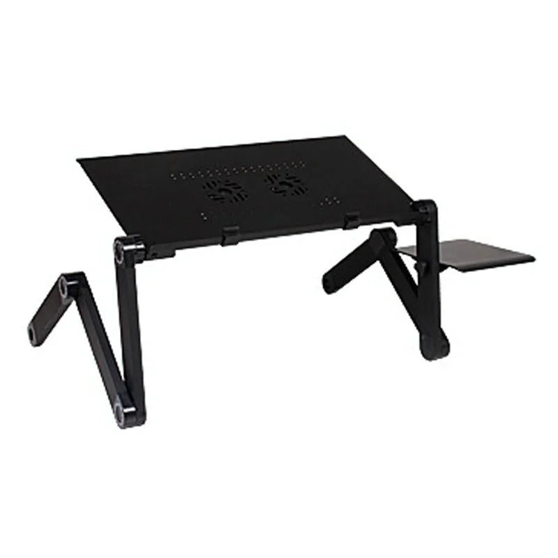 Foldable Laptop Stand with Dual Fans & Mouse Pad - 360
