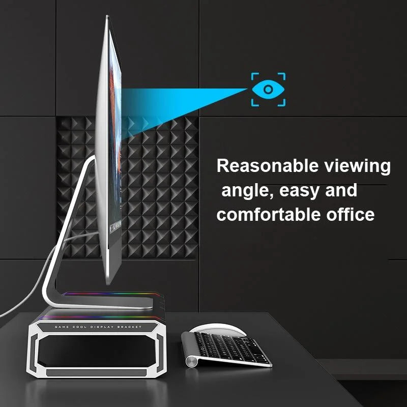 Foldable Laptop Stand with Rgb Lighting & Usb Expansion