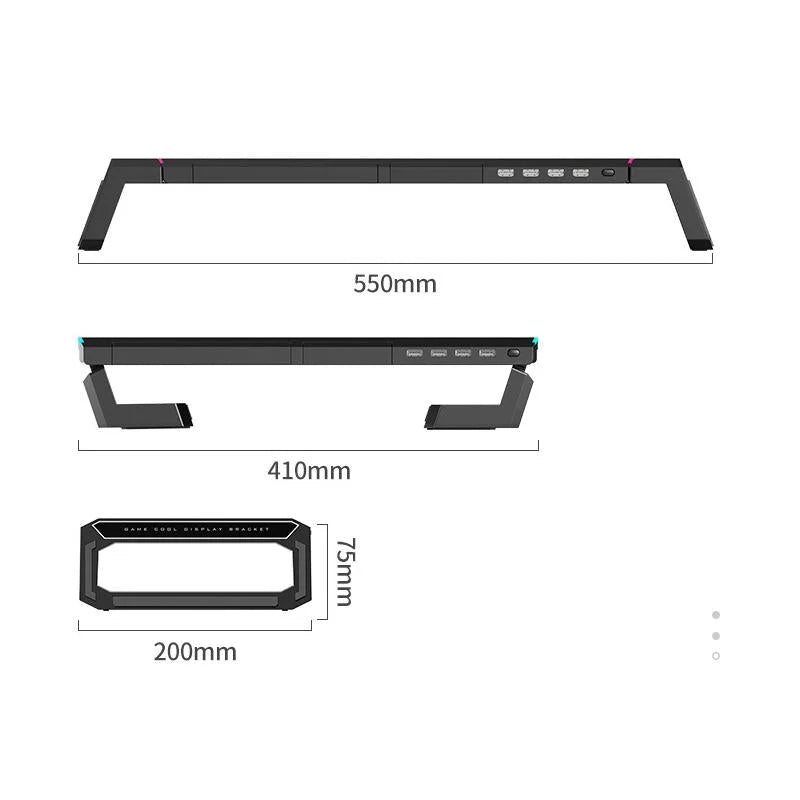 Foldable Laptop Stand with Rgb Lighting & Usb Expansion