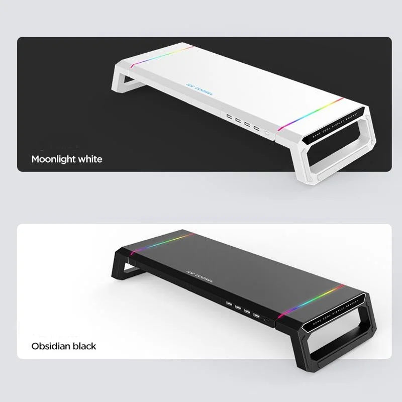 Foldable Laptop Stand with Rgb Lighting & Usb Expansion