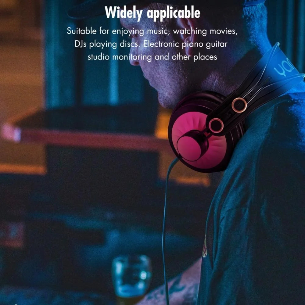 Foldable Lightweight Recording Headphones Gold
