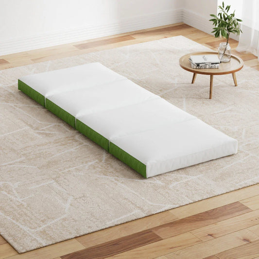 Green mattress with pocket spring construction and fabric cover