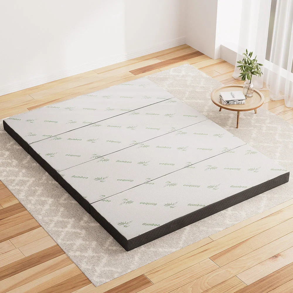 Foldable Mattress Foam Bamboo Bedding - Queen - Home &