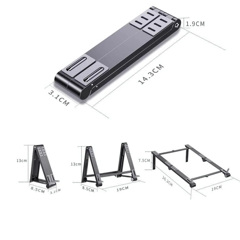 Foldable Metal Laptop Stand for Cooling and Ergonomic