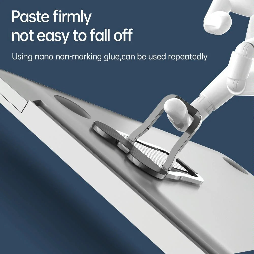 Foldable Metal Laptop Stand - Set of 2 - Silver