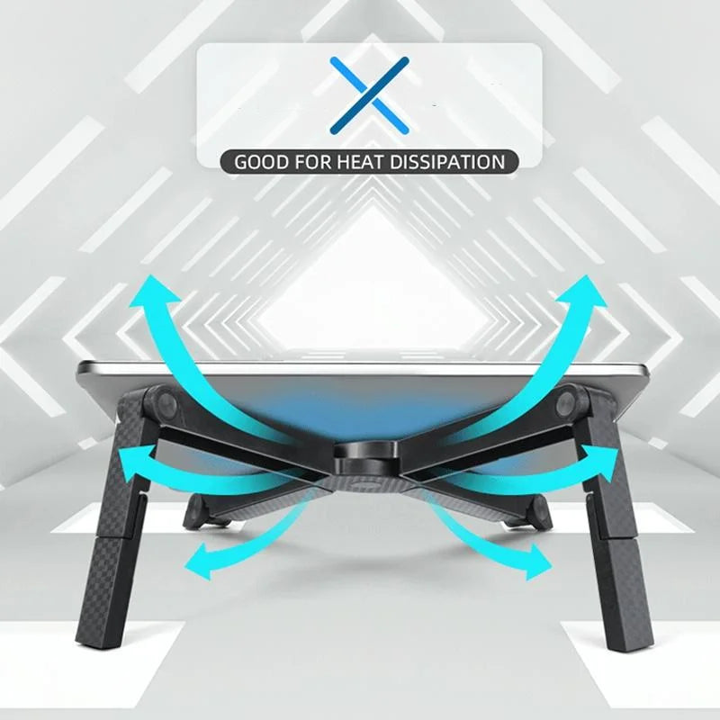 Foldable Non-slip Laptop Stand - Plastic Silicone - White