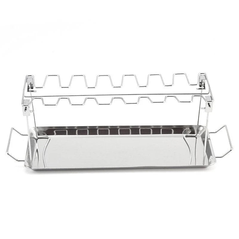 Foldable Stainless Steel Barbecue Grill Rack for Chicken