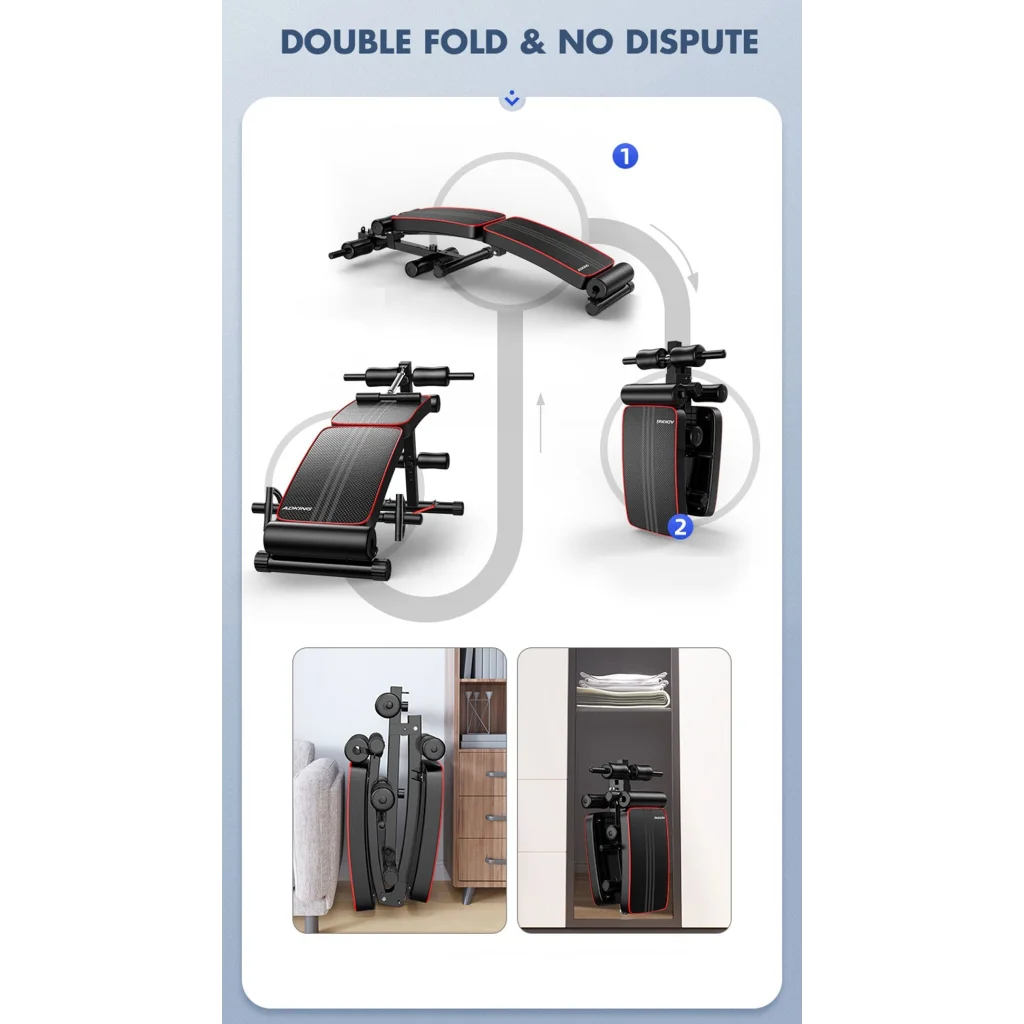 Foldable Weight Sit Up Bench Press Adjustable Home Gym