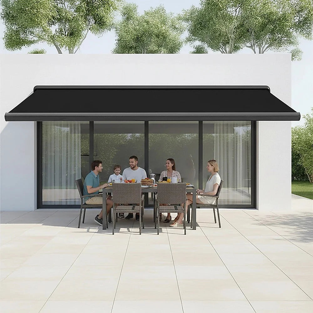 Folding Arm Awning 5.5m x 3.0m Retractable Heavy Duty Full