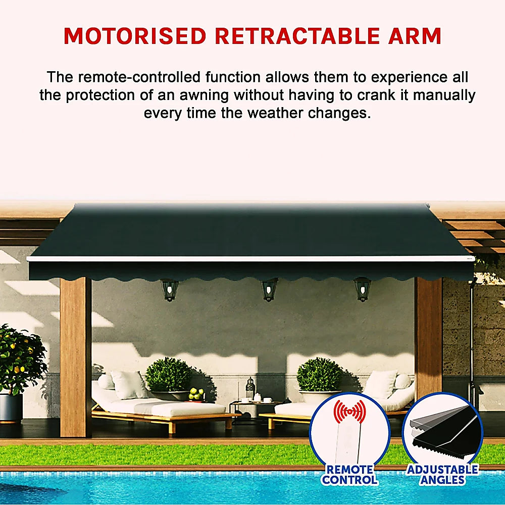 Folding Arm Awning Motorised Outdoor Retractable Sunshade