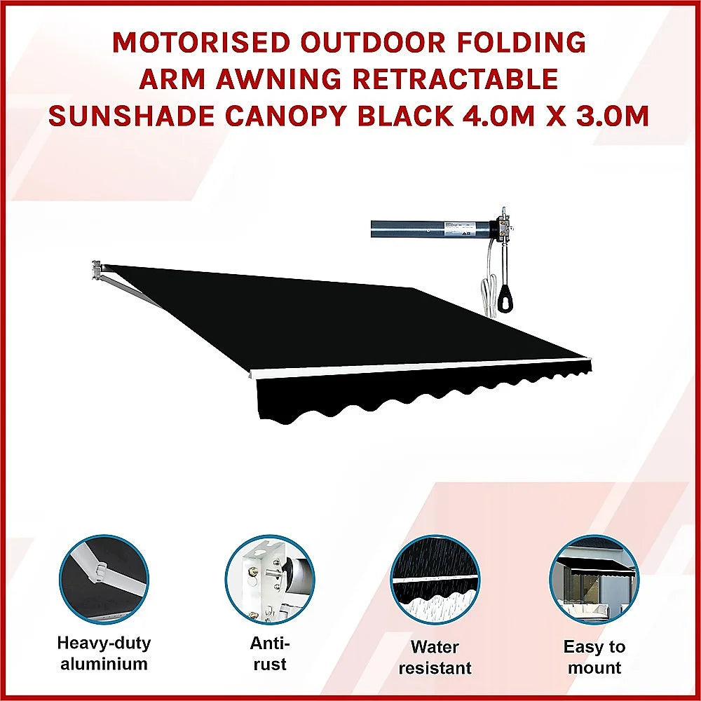 Folding Arm Awning Motorised Outdoor Retractable Sunshade