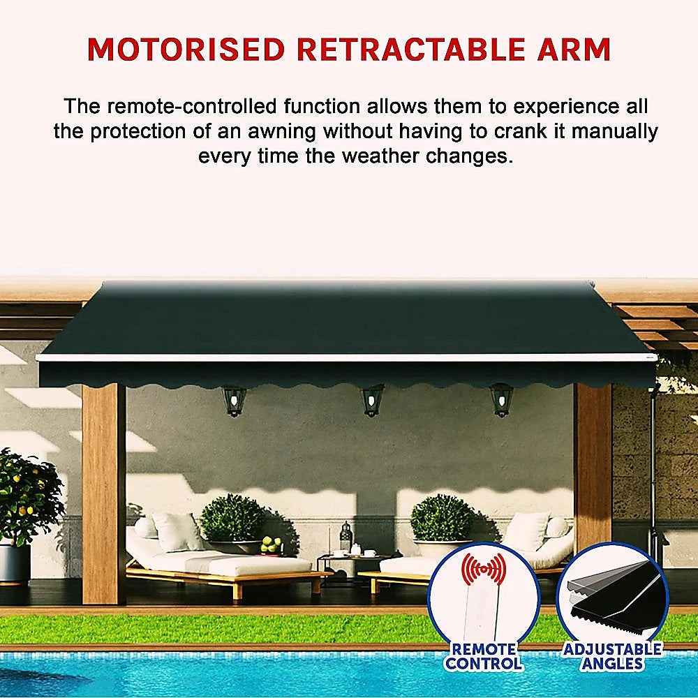 Folding Arm Awning Motorised Outdoor Retractable Sunshade
