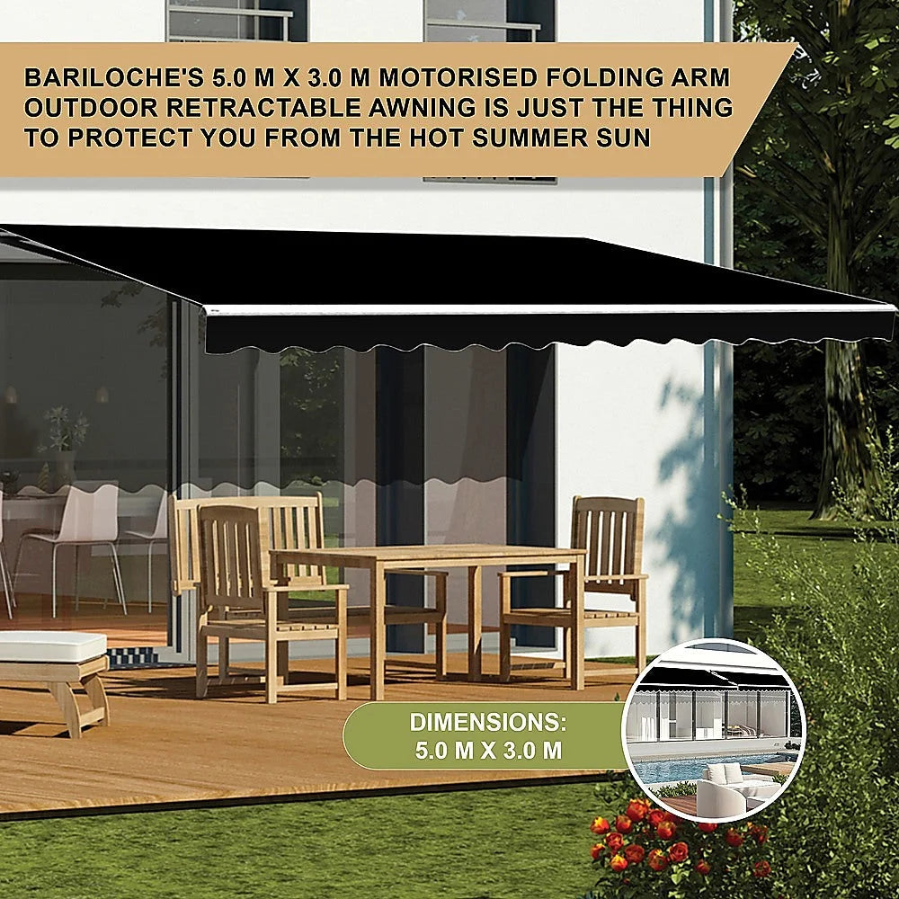 Folding Arm Awning Motorised Outdoor Retractable Sunshade