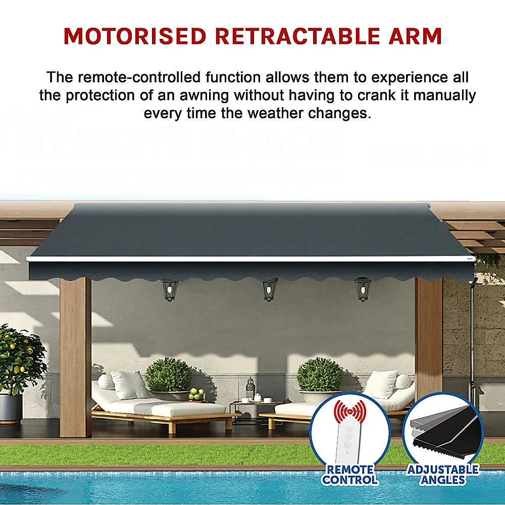 Folding Arm Awning Motorised Outdoor Retractable Sunshade