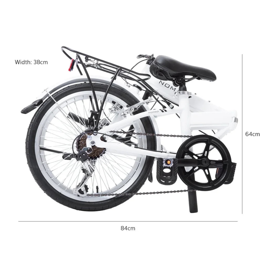Folding Bike Nomad 20’’ Pearl White Progear Bikes - Sports