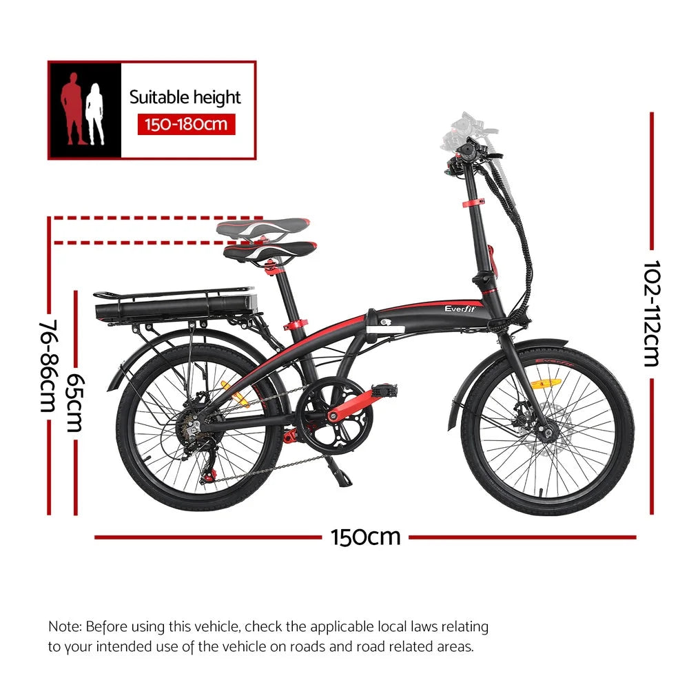 Folding Bike Urban City Bicycle eBike Rechargeable Battery