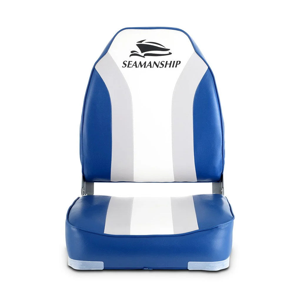 Folding boat seats with tabletop context and item shape