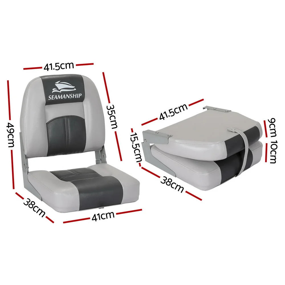 Folding Boat Seats Set of 2 Marine Seating