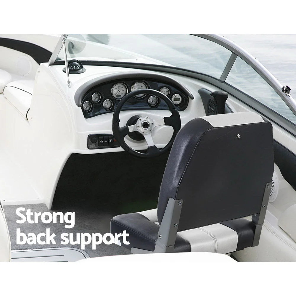 Folding Boat Seats Set of 2 Marine Seating Swivels All