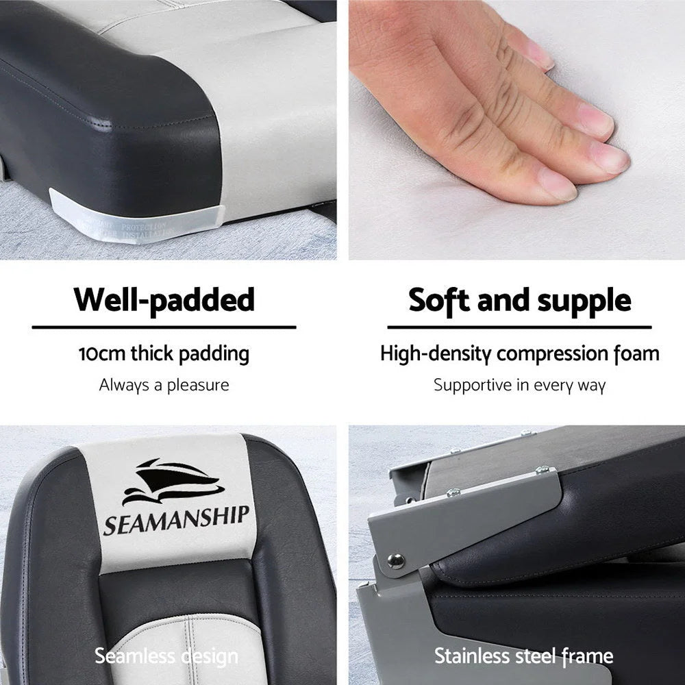 Folding Boat Seats Set of 2 Marine Seating Swivels All