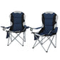 Folding Camping Chairs Set 2 with Armchair Portable Camping Fishing