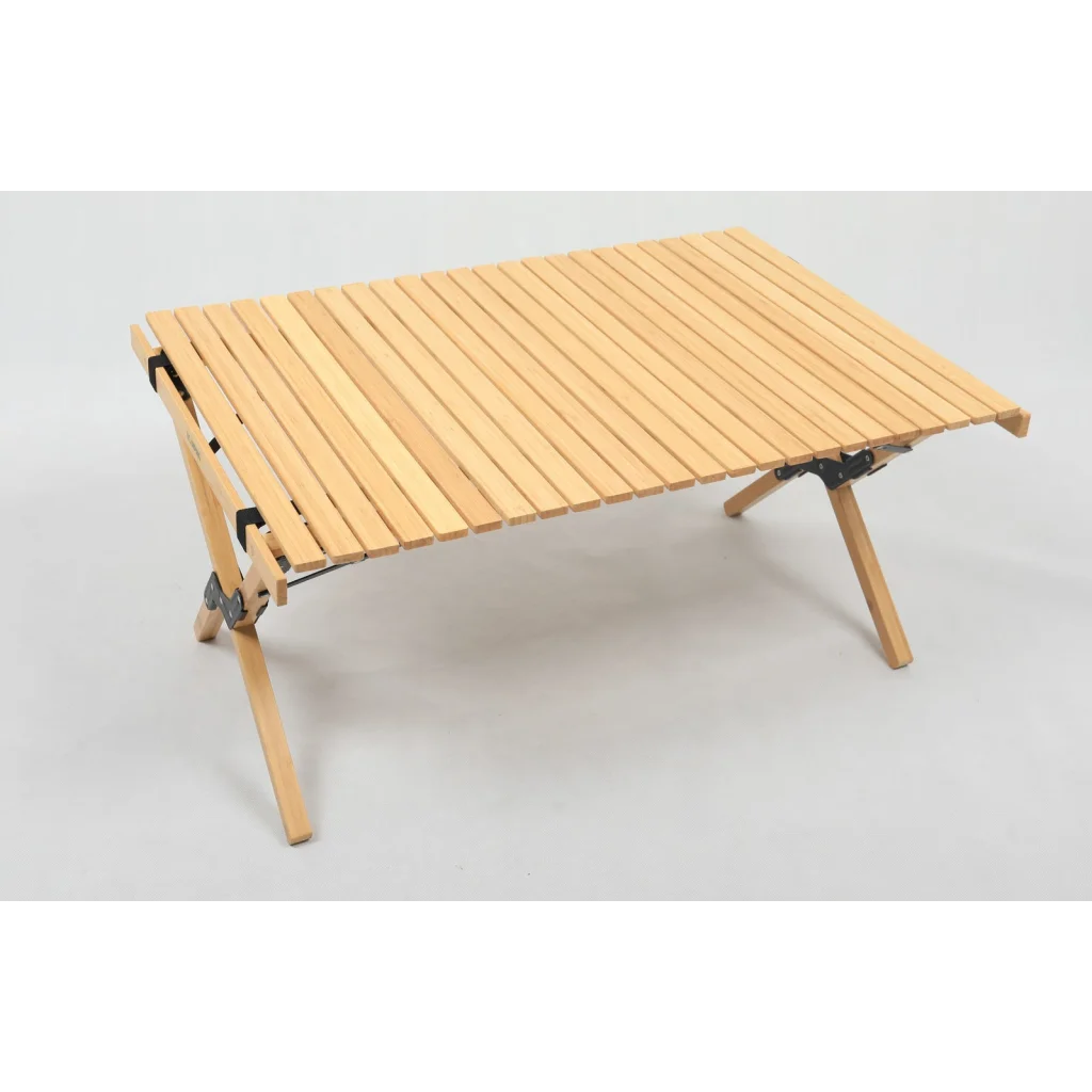 Folding Camping Table Bamboo Roll Up Portable Outdoor