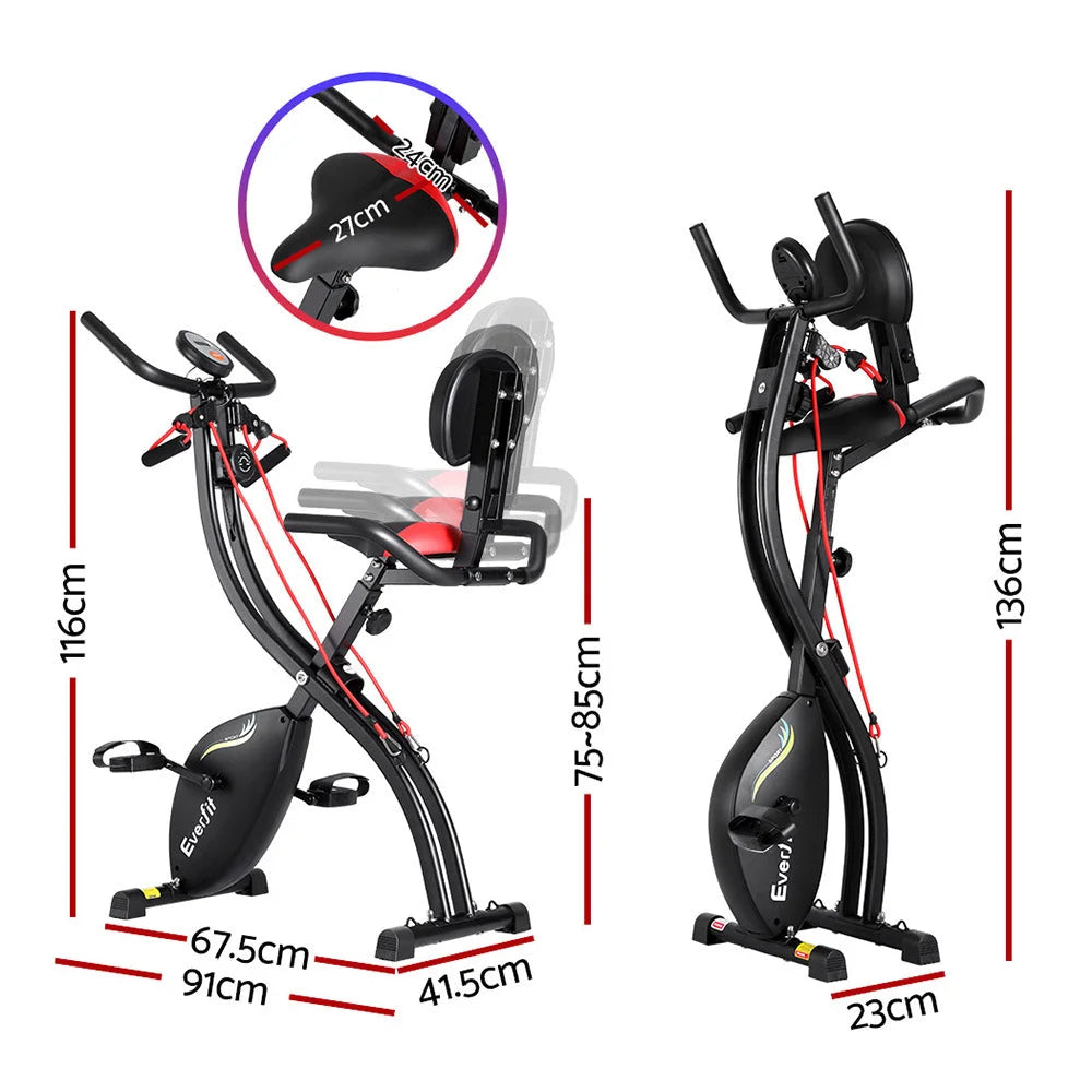 Folding Exercise Bike Magnetic X-Bike Indoor Cycling